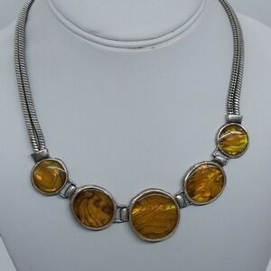 Tint faux abalone‎ necklace